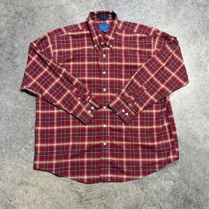 Towncraft Men's Red and‎ Burgundy Shirt